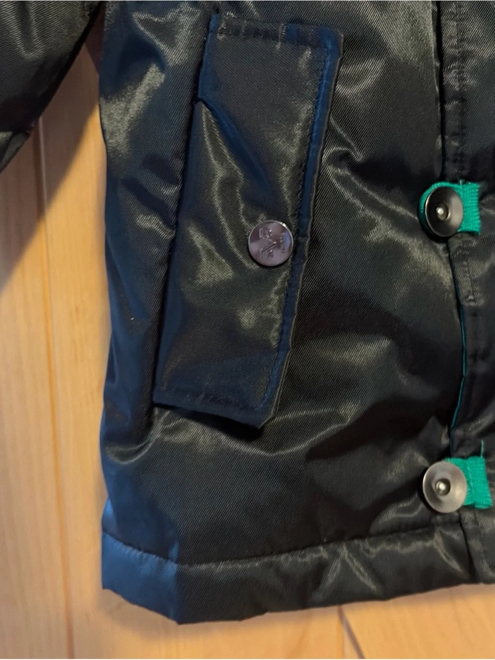 Versace 1969 Boys BLACK COAT Down Winter Puffer Jacket Green Italia V Size 5